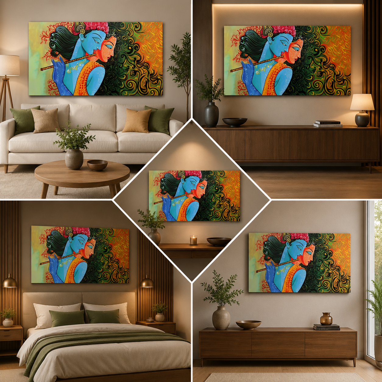 Radha Krishna Painting | Canvas Painting Frame