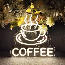 Led Neon Light Sign Coffee Cup  LED Neon Lights | Customized LED Neon Lights Name | Neon Lights Decor for Restaurants 