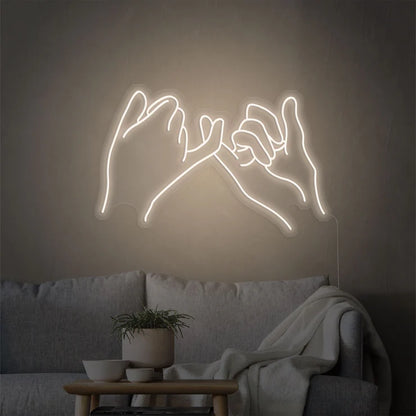 Beautiful Led Neon Light Sign Love Finger Connect