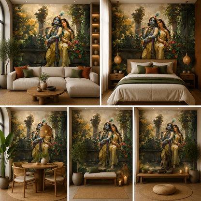 Radha Krishna Wallpaper | Peel & Stick Premium Wallpaper