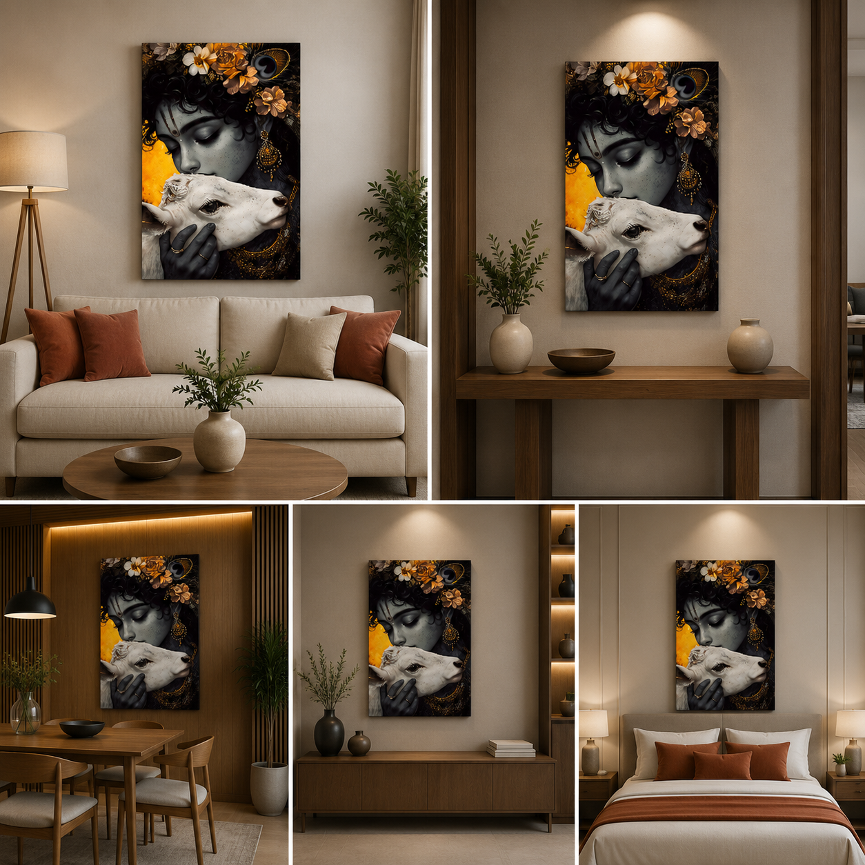 Lord Krishna Painting | Canvas Painting Frame