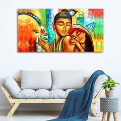 Beautiful Radha Krishna Wall Painting Frame for Living Room Wall Decoration 