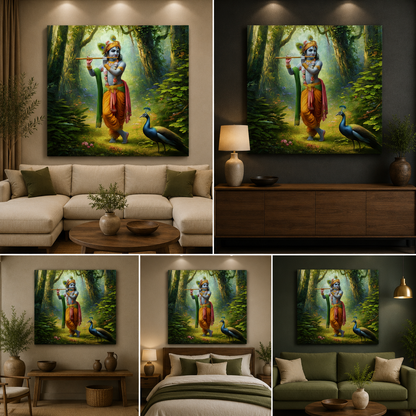 Lord Krishna Painting | Canvas Painting Frame