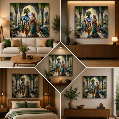 Radha Krishna Painting | Canvas Painting Frame