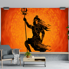 Premium Lord Shiva Wallpaper for Temple Room | HD Self Adhesive Wallpapers Just Peel and Stick Wallpaper