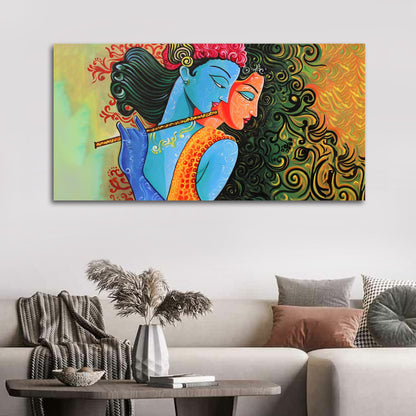 Beautiful Radha Krishna Wall Painting Frame | Canvas Painting Frame