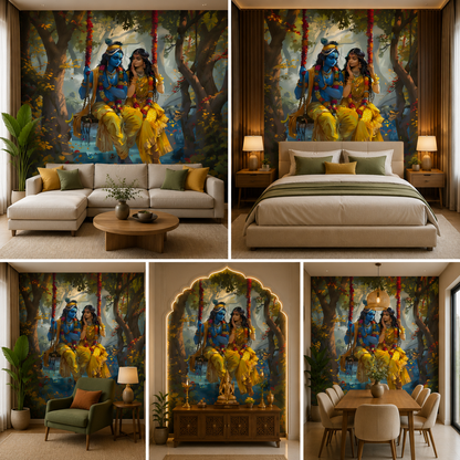 Radha Krishna Wallpaper | Peel & Stick Premium Wallpaper