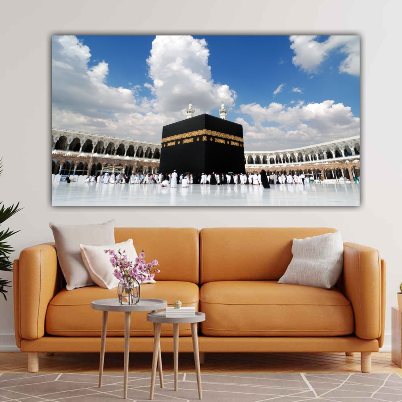 Beautiful Mecca Mosque Islamic Painting Canvas Wall Frame for Wall Decoration