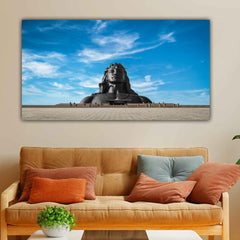 The Seven Colours Beautiful Lord Shiva Adiyogi Painting Frame for Living Room Wall Decoration | Big Size Large Canvas Painting