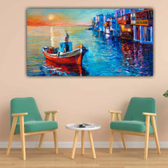 Canvas Painting Beautiful Sea Landscape Wall Painting Frame