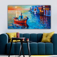 Canvas Painting Beautiful Sea Landscape Wall Painting Frame