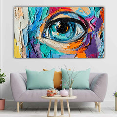 Handmade Canvas Painting Abstract An Eye Wall Art Painting Frame for Wall Decoration