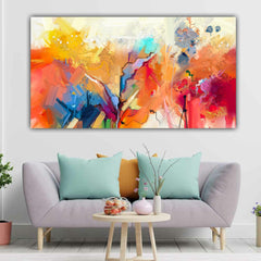 Handmade Canvas Painting Colourful Abstract Wall Art Painting Frame for Living Room Wall Decoration