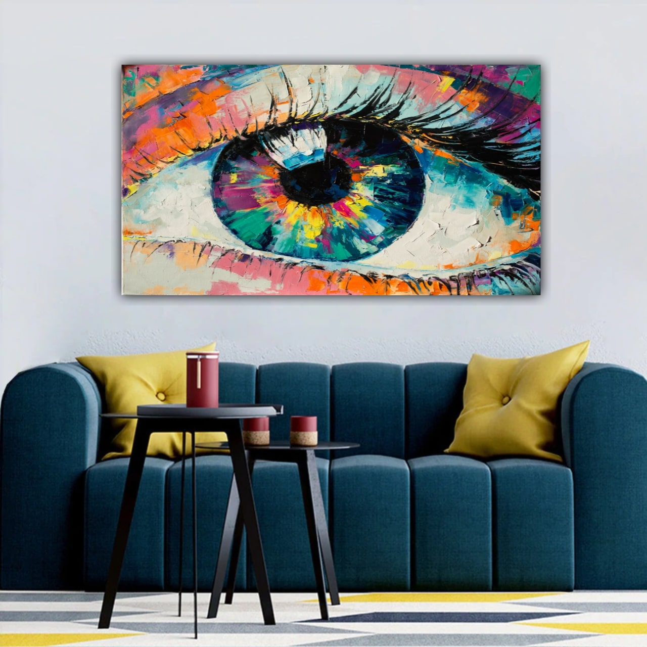 Abstract Canvas Painting A Beautiful Eye Wall Frame for Living Room Wall Decoration