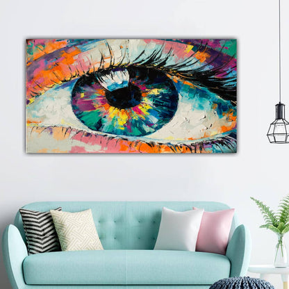 Abstract Canvas Painting A Beautiful Eye Wall Frame for Living Room Wall Decoration