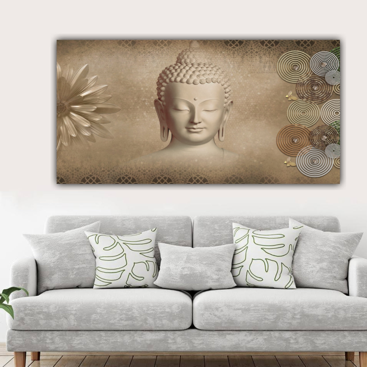 Beautiful Lord Buddha Painting Canvas wall Frame