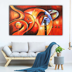 Lord Ganesha Painting Canvas Wall Frame for Wall Decoration