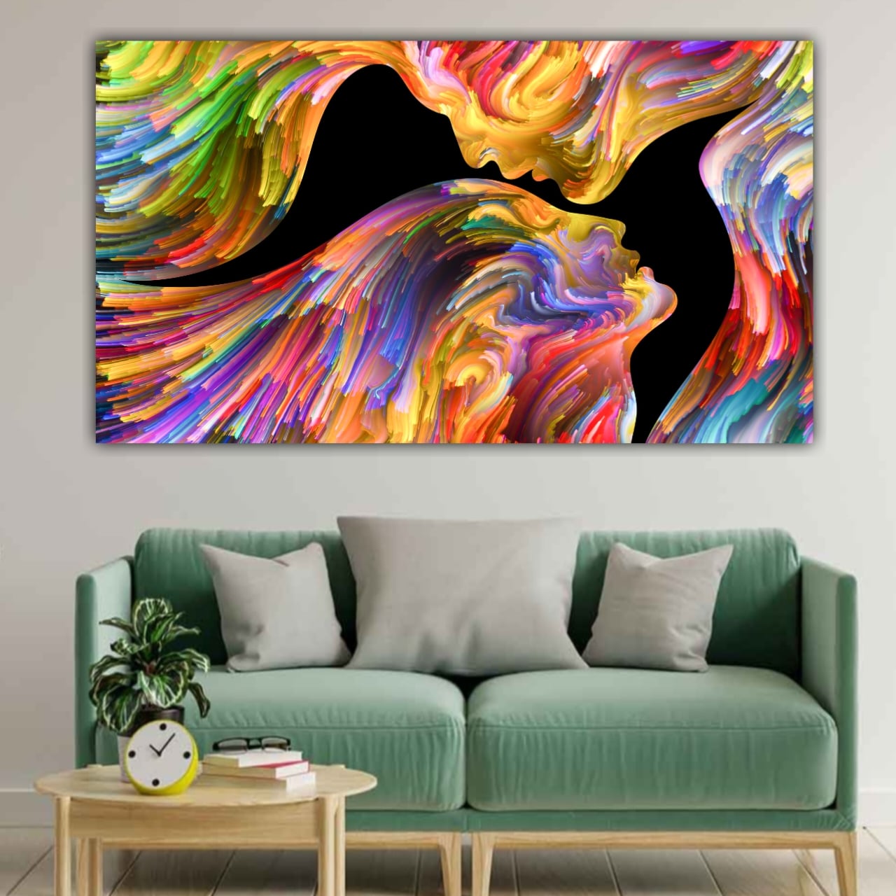 Canvas Painting Abstract Wall Frame for Living Room Wall Decor A Couple