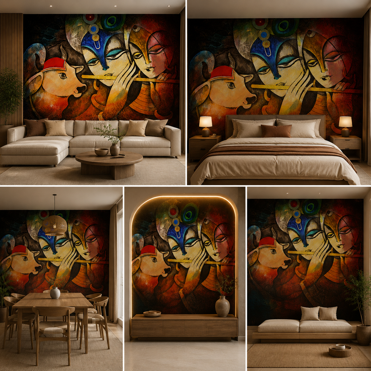 Radha Krishna Wallpaper | Peel & Stick Premium Wallpaper