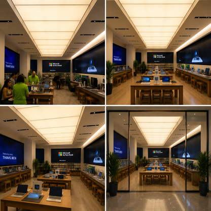 Warm White LED Fabric Light Panel | Backlit Ceiling Light for Modern Interiors