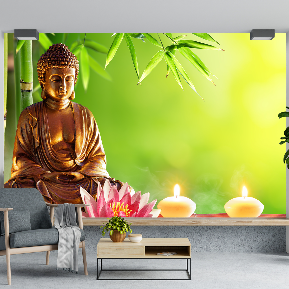 Premium Lord Buddha Wallpaper | HD Self Adhesive Wallpapers Just Peel and Stick 