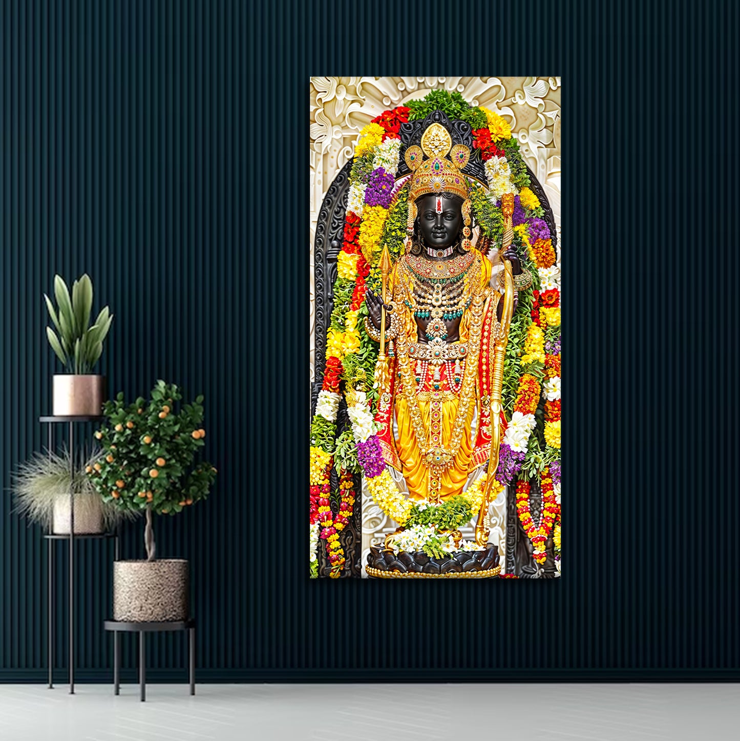 Lord Ram Lalla Canvas Painting Frame For Wall Decor