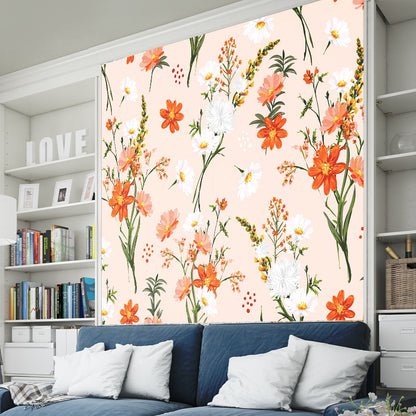 Premium Floral Artful Wallpaper for Living Room