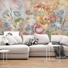 Premium Flower Art Wallpaper for Living Room, Floral Self Adhesive Wallpapers, just Peel and Stick Wallpapers for Bedroom, Office Walls | Hassle Free Installation