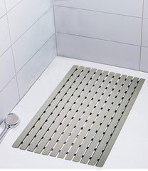 Non - Slip Shower Mat, PVC Shower Bath Mat with Non Suction Anti Slip | Premium Shower Mat for Bathrooms, Laundry Room, Swimming Pool, Kitchen Area Indoor Outdoor Shower Mat (Grey Colour)