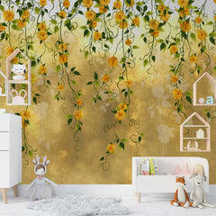 Beautiful Flower Artful Wallpaper for Living Room, Bedroom, Office Walls Decor Wallpaper | Just Peel and Stick Self Adhesive Wallpaper