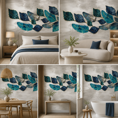 Premium Big Leaves Wallpaper for Living Room