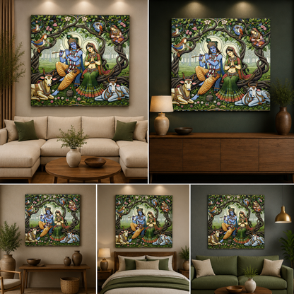 Radha Krishna Painting | Canvas Painting Frame