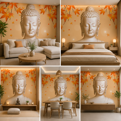 Lord Buddha Wallpaper for Home Wall HD Self Adhesive