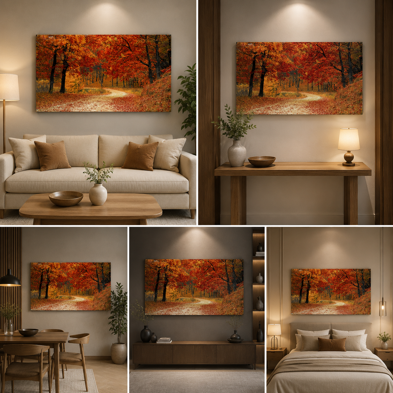 Trees Landscape Wall Painting Frame for Wall Decor