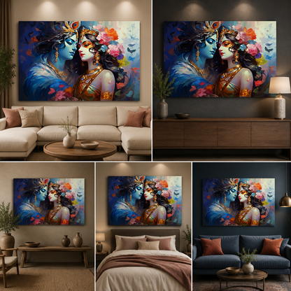 Radha Krishna Painting | Canvas Painting Frame