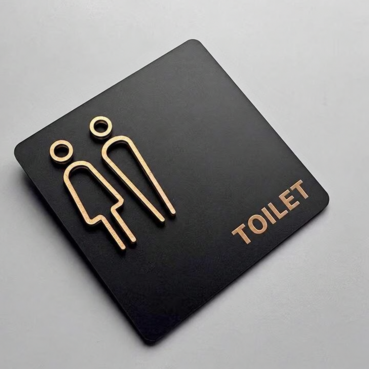 Black and Gold Restroom Signs for Men & Women | The Seven Colours