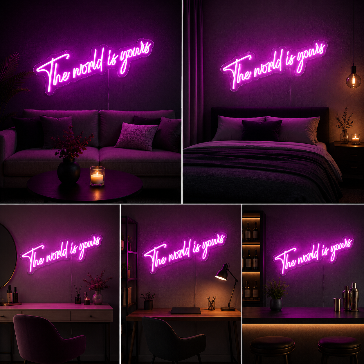 The World is Yours Led Neon Sign Wall Decor