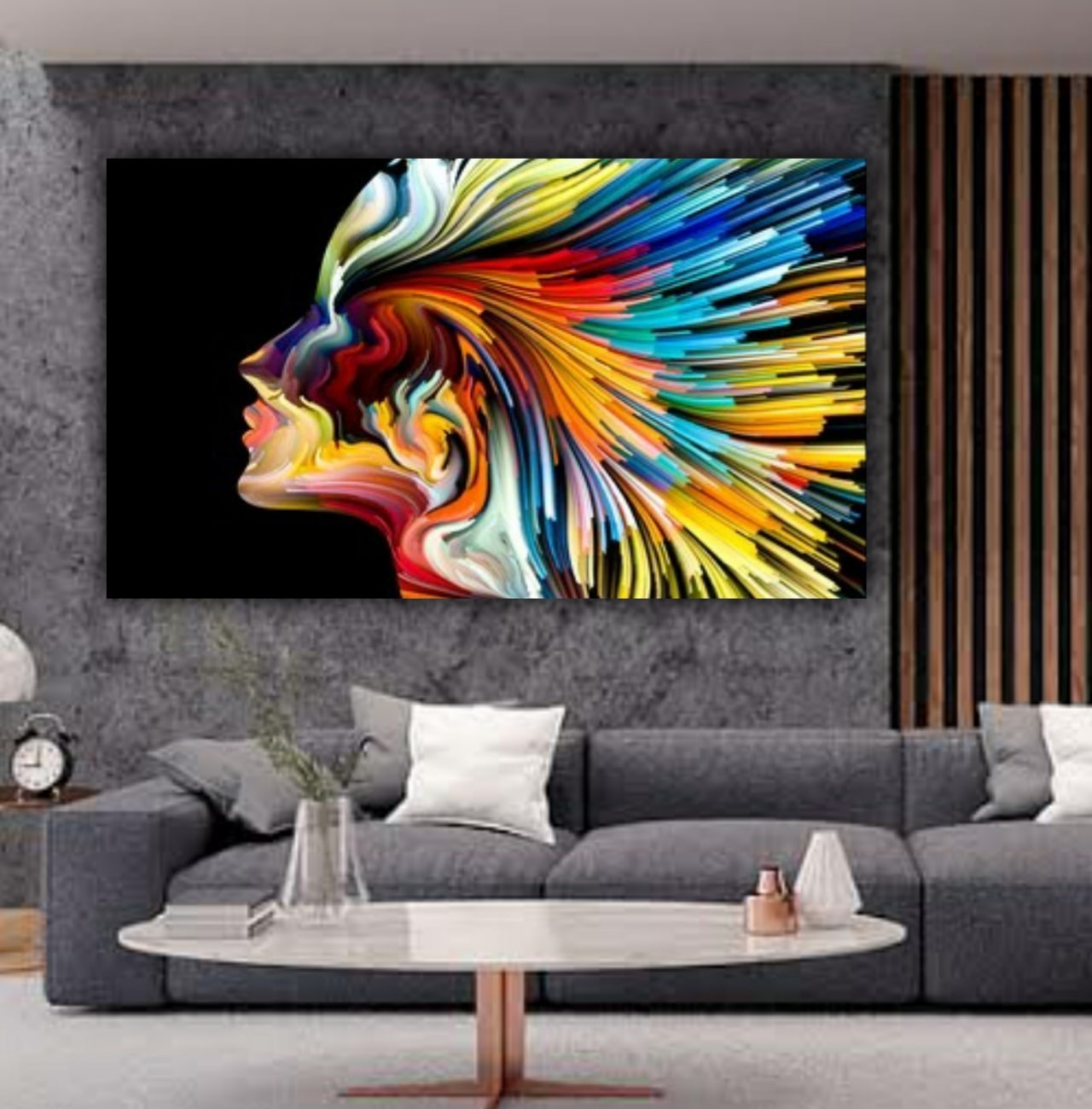 Abstract Canvas Painting Frame for Living Room Wall Decoration