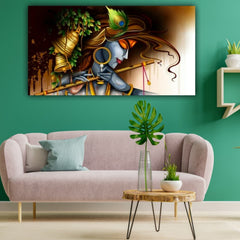 Beautiful Lord Krishna Wall Painting Frame | Canvas Painting Frame  