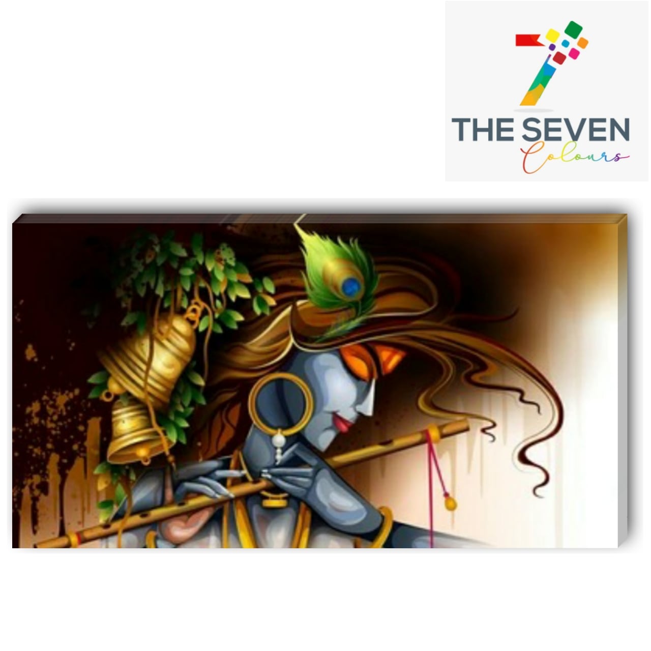 The Seven Colours Lord Krishna Wall Painting Frame For Living Room Wall Decor