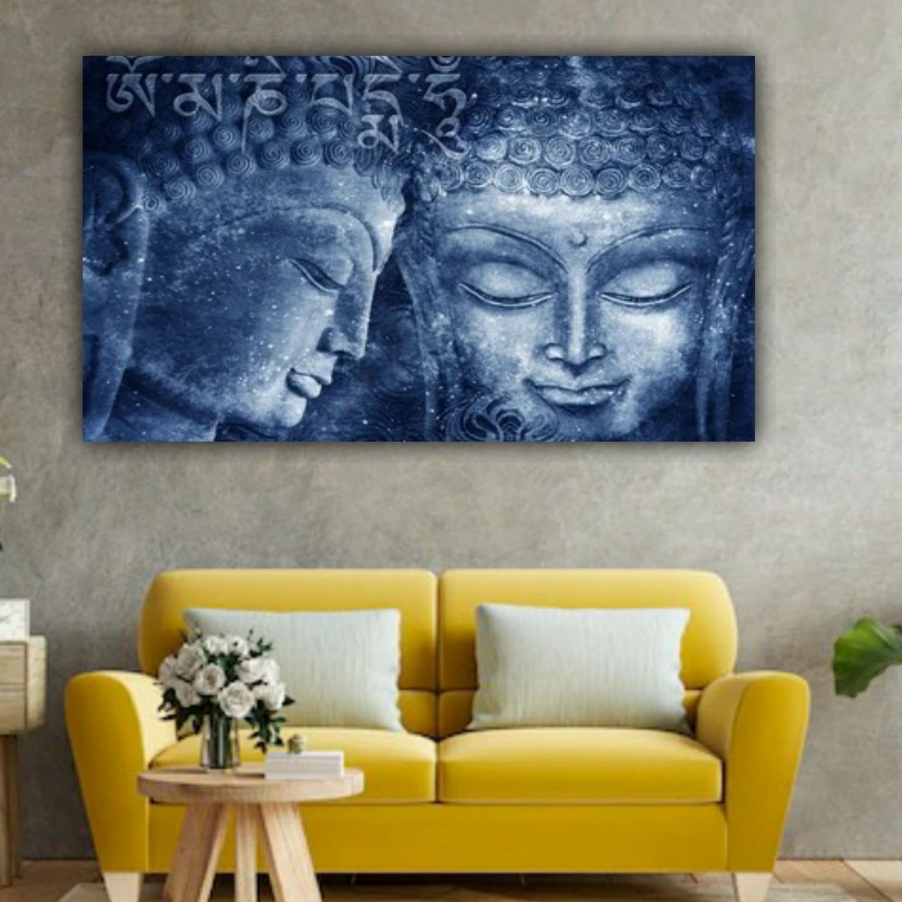 Beautiful Lord Buddha Painting Canvas | Big Large Size Painting
