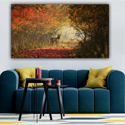 Beautiful Canvas Painting A Curious Deer Wall Painting Frame for Living Room