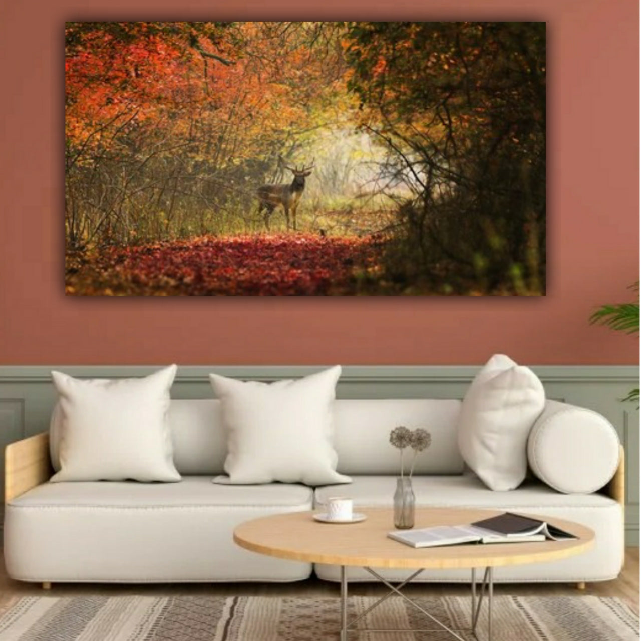 Beautiful Canvas Painting A Curious Deer Wall Painting Frame for Living Room