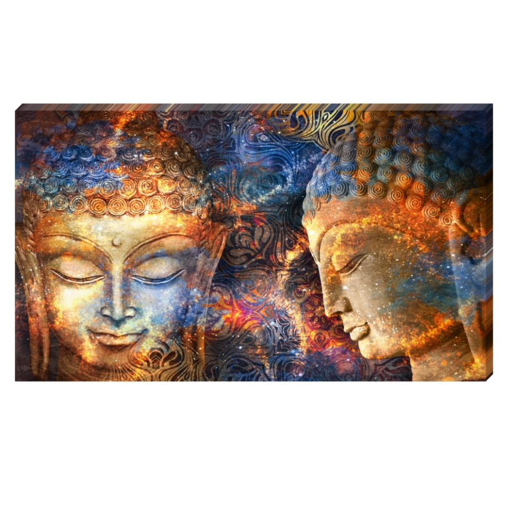 Beautiful Lord Buddha Painting Canvas with Frame for Living Room 