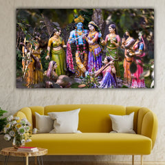 Beautiful Radha Krishna Wall Painting Frame | Canvas Painting Frame