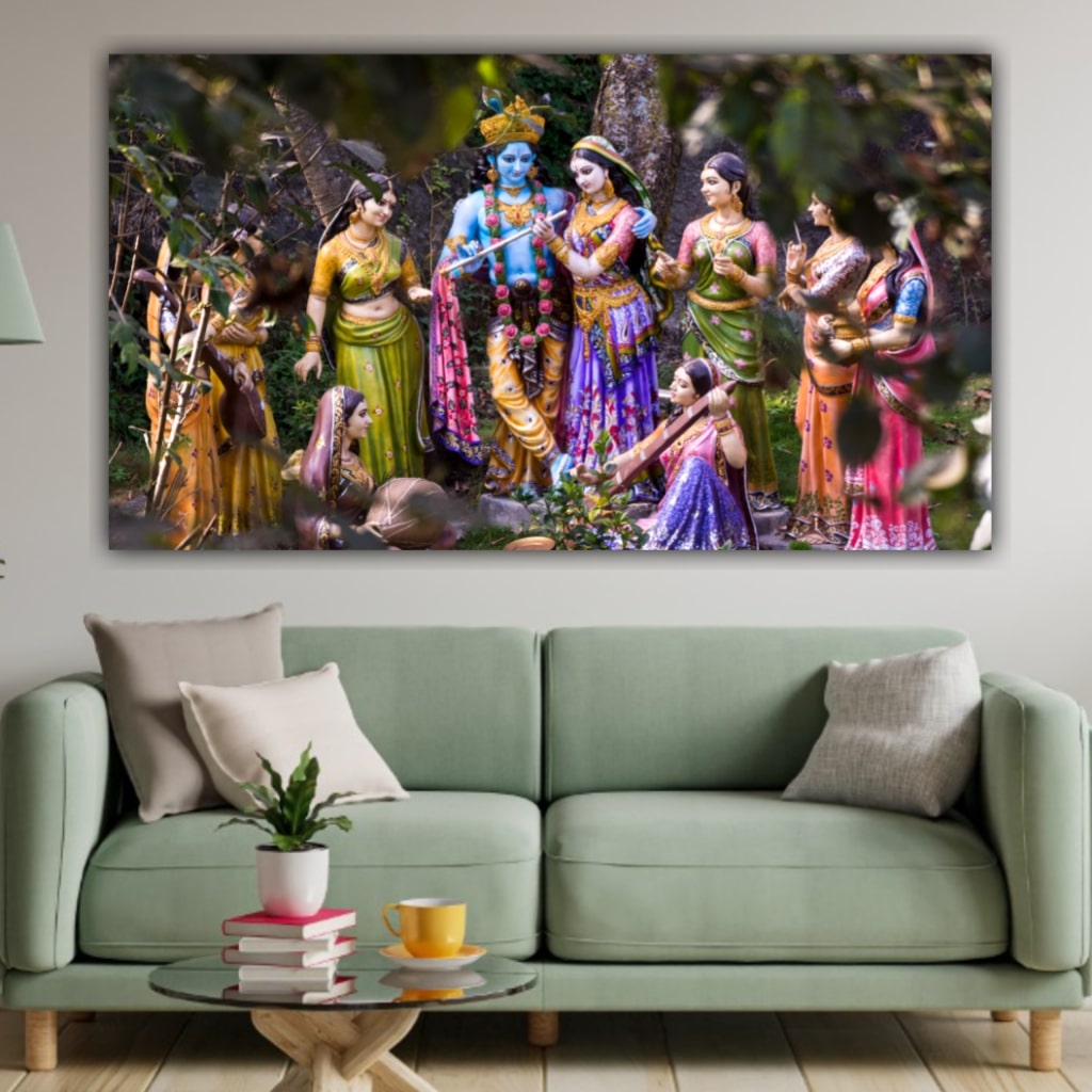 Beautiful Radha Krishna Wall Painting Frame | Canvas Painting Frame