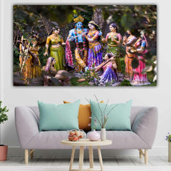 Beautiful Radha Krishna Wall Painting Frame | Canvas Painting Frame