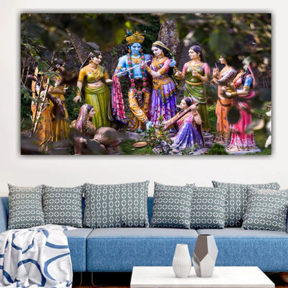 Beautiful Radha Krishna Wall Painting Frame | Canvas Painting Frame