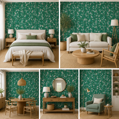 Family of Swan Artistic Wallpaper Self Adhesive for Home