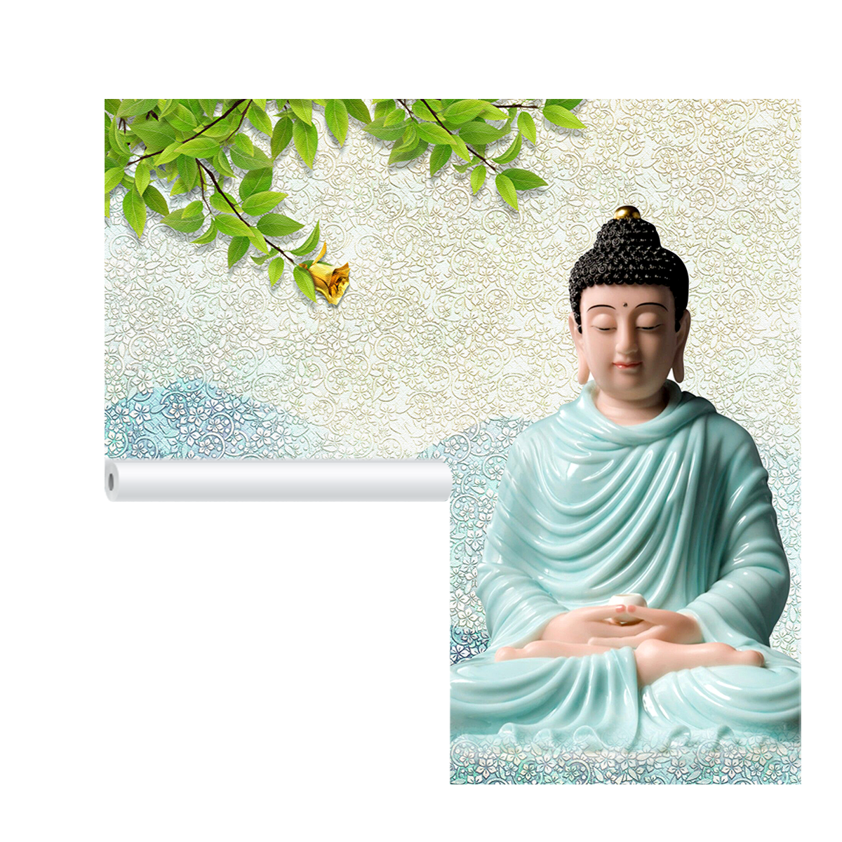 Premium Lord Buddha Wallpaper for Home Walls | HD Self Adhesive Wallpapers Just Peel and Stick